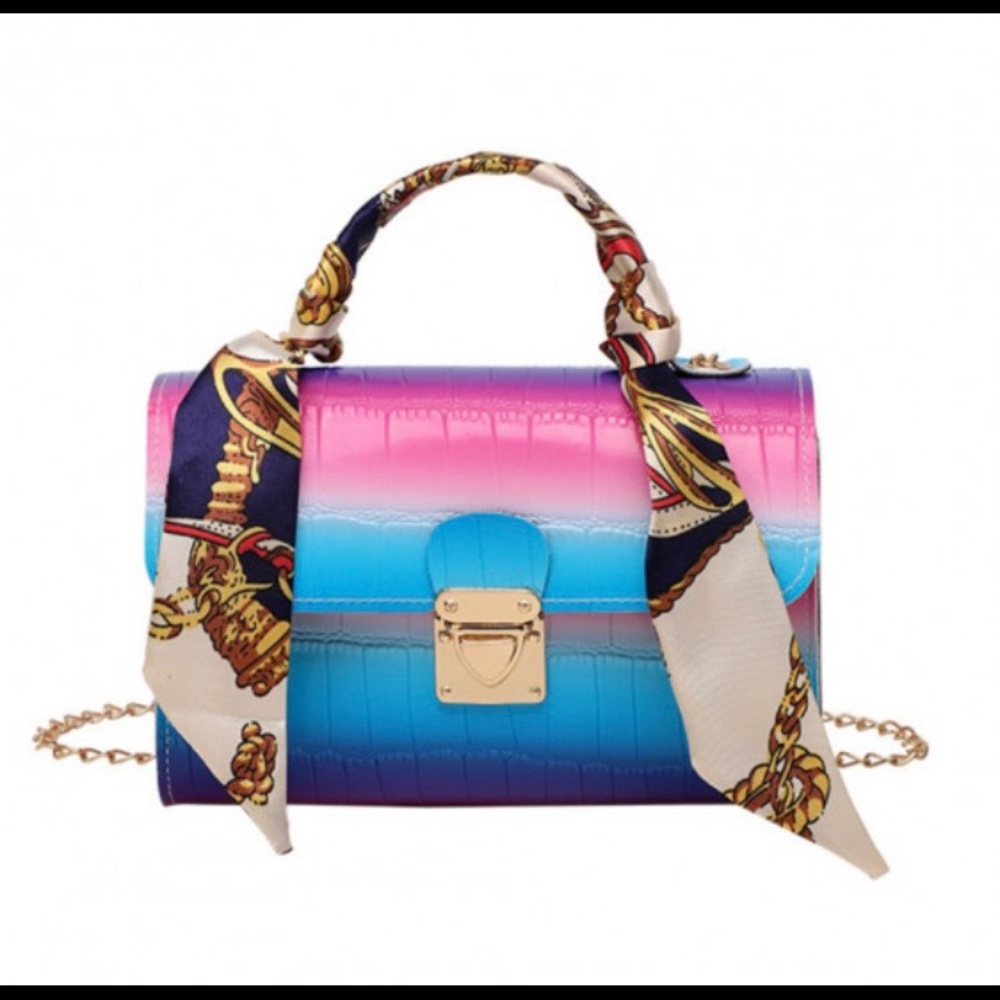 Street Gradient Blue-Pink crossbody bag